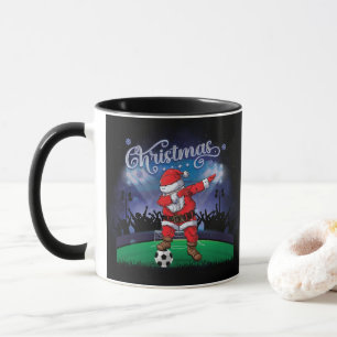 Caneca Futebol de Natal do Papai Noel