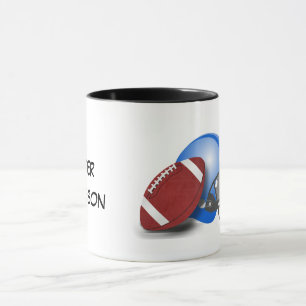 Caneca Futebol e capacete personalizam com nome