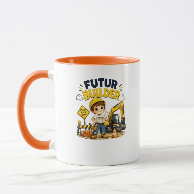 Caneca Future Builder Cute Construction Kid Mug (Esquerda)