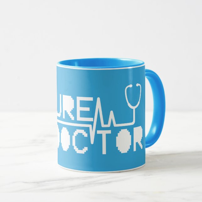 Caneca Futuro médico medicina Estetoscópio (Frente Esquerda)