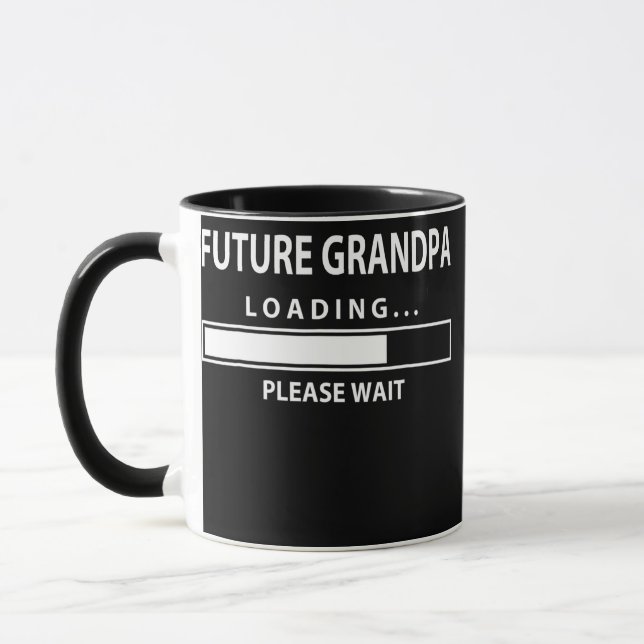 Caneca Futuro Vovô Carregando Primeira Vez Dia dos Avós (Esquerda)