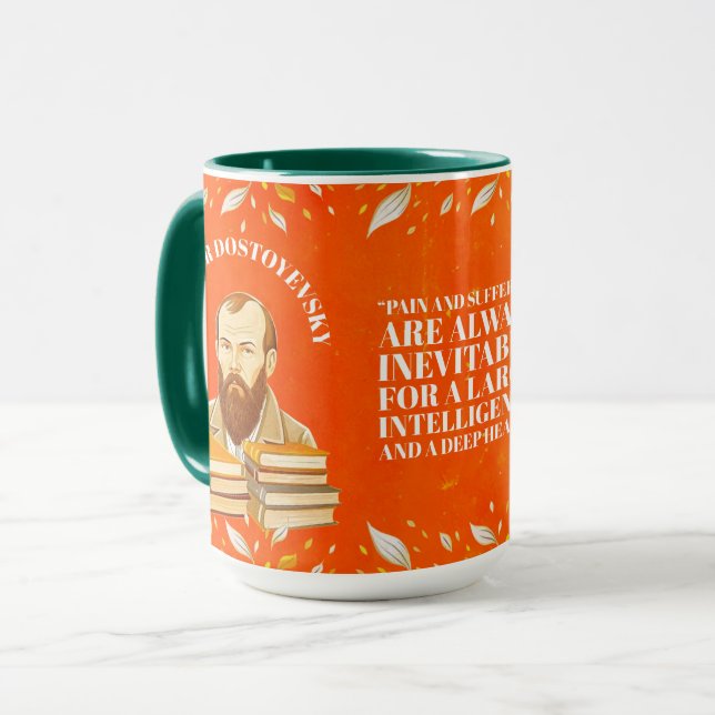 Caneca Fyodor Dostoevsky, Citação do Crime e da Pena (Frente Esquerda)