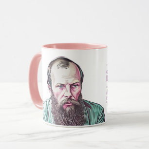 Caneca Fyodor Dostoyevsky cita crise existencial