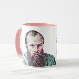Caneca Fyodor Dostoyevsky cita crise existencial