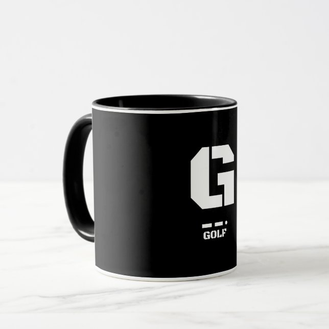 Caneca G (Golf) Código alfabético fonético da OTAN & Mors (Frente Esquerda)