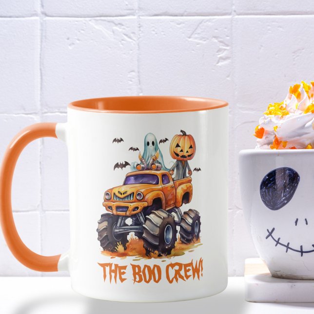 Caneca Gado de Boo Bonito Engraçado Pumpkin no Halloween (Criador carregado)