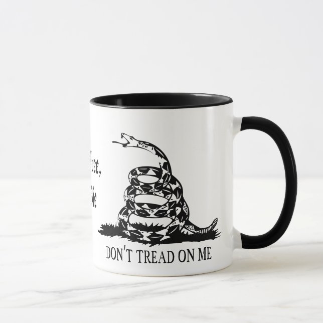 Caneca Gadsden - não pise em mim, em livre vivo nem não (Direita)