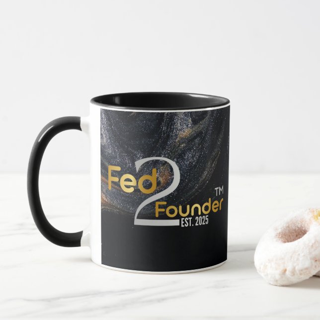 Caneca Galáxia personalizada "Fed2Founder" (Com Donut)