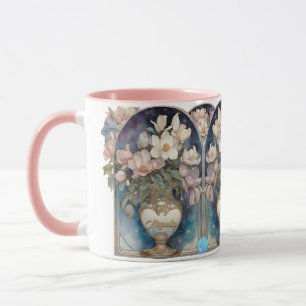 Caneca Galáxias Rosa Magnolias Personalizadas