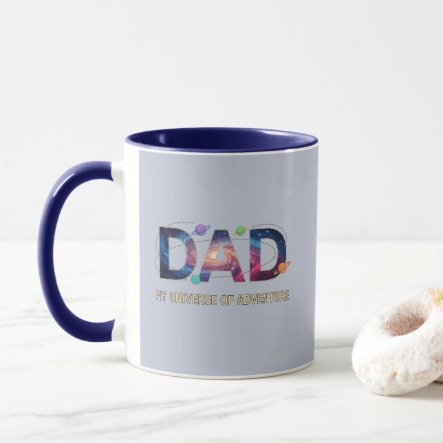 Caneca Galaxy Dad Universe Adventure (Com Donut)