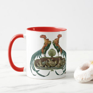 Caneca Galerias Art Nouveau de Galinhas e Galos