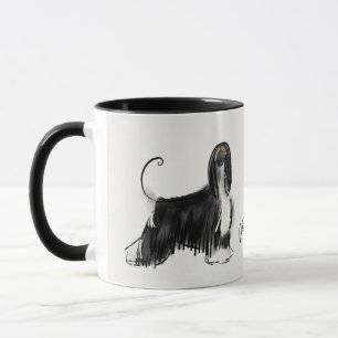 Caneca Galgo afegão black&tan