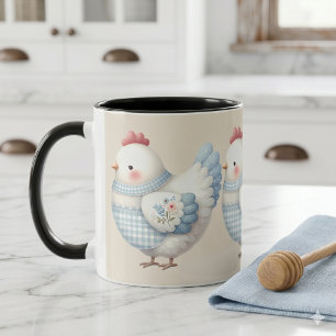 Caneca Galinha da Casa de Xadrez Azul