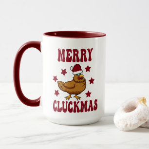 Caneca Galinha Furiosa dos Cluckmas da Feliz de Natal