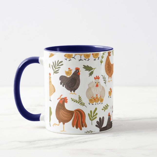 Caneca Galinha Galinha Galo Fryer Capon Poussin (Esquerda)
