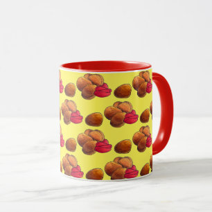 Caneca Galinha Nuggets Ketchup Lixo Comida Rápida