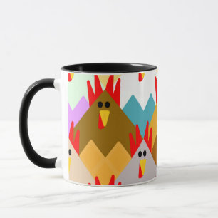 Caneca Galinhas Inspiradas no Quilt