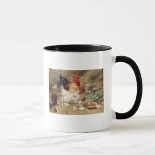 Caneca Galinhas que roosting com suas galinhas