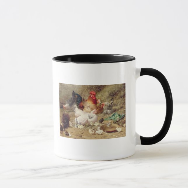 Caneca Galinhas que roosting com suas galinhas (Direita)