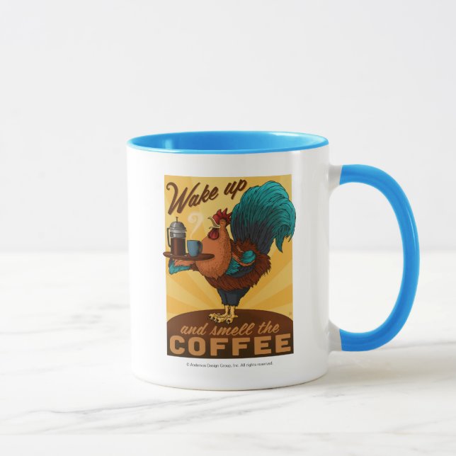 Caneca Galo - Acordar e cheiro ao café (Direita)