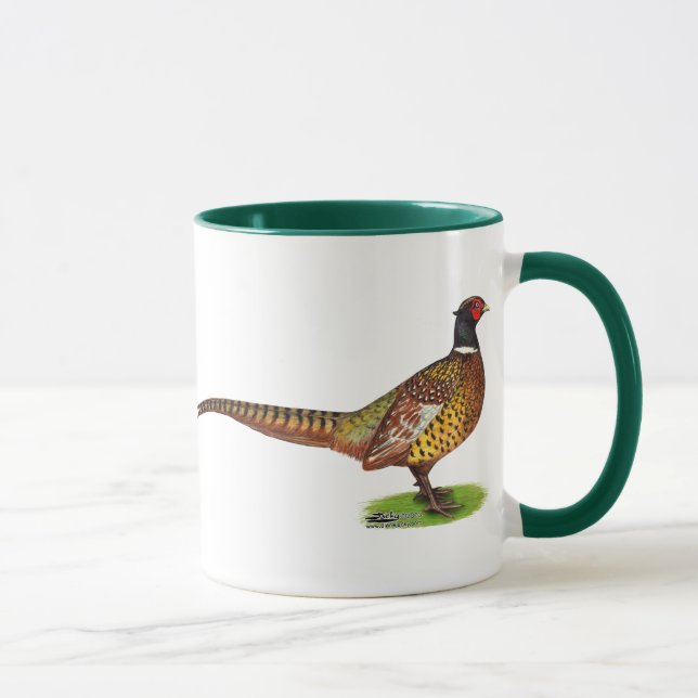 Caneca Galo de Cabeça de Ringneck (Direita)