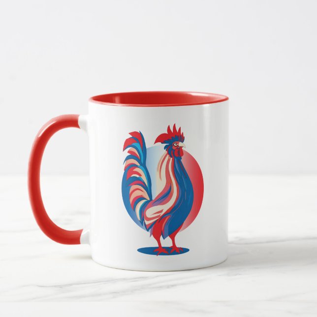 Caneca Galo Patriótico da Bandeira Francesa (Esquerda)