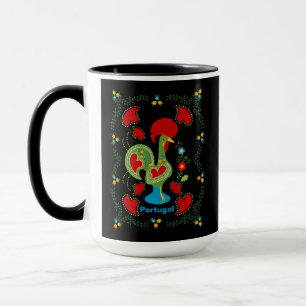 Caneca Galo Português da Sorte na cor verde