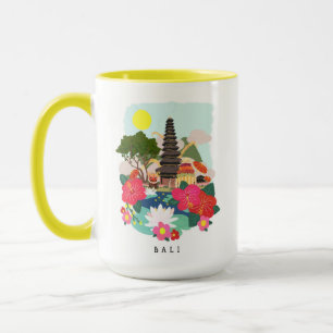 Caneca Galungan na Ilustração de Bali