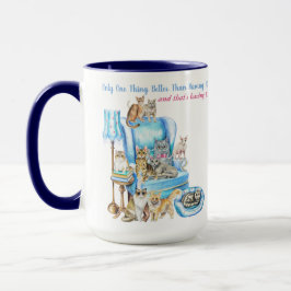 Caneca Gama de Gato Louco Ilustrada Muito Bem Personaliza
