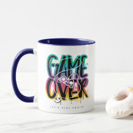 Caneca Game over graffiti joystick gamer