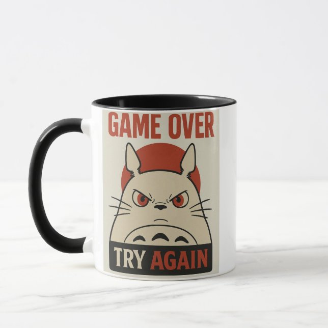 Caneca Game Over – Você Não Pode Tentar Novamente (Esquerda)