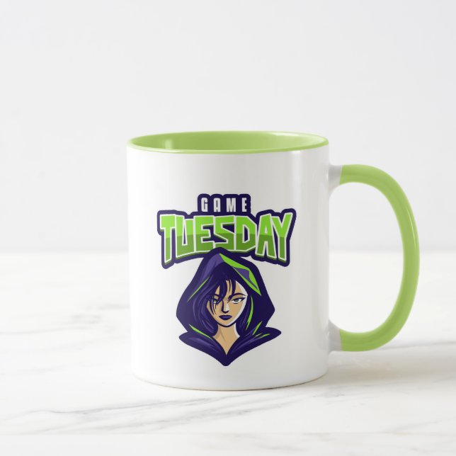 Caneca Game Tuesday está ativado - em verde (Direita)