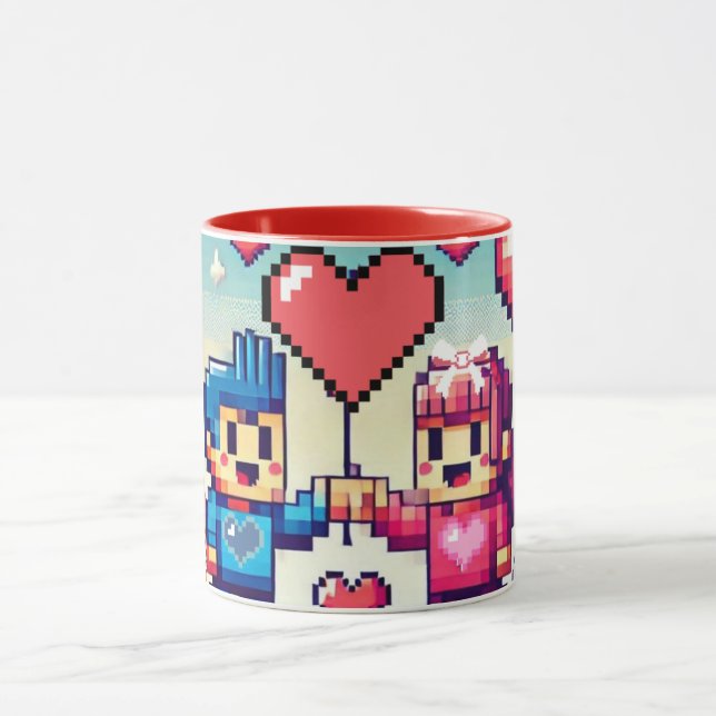 Caneca Gamer 8 bit Dia dos Namorados  (Centro)