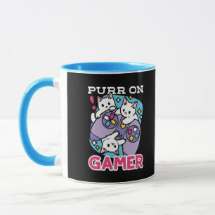 Caneca Gamer Design - Purr On Gamer Joystick Art