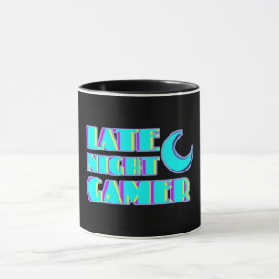 Caneca Gamer Neon Glitch Café Synthwave