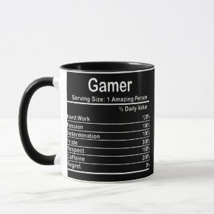 Caneca Gamer Nutricional Fatos Legal Jogo de Vídeo Gamer