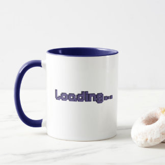 Caneca Gamer Pixel Loading - Azul Marinho e Roxo