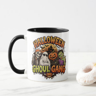 Caneca Gangue de Gólens do Halloween Equipe Assustadora