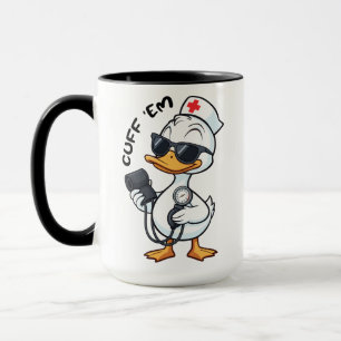 Caneca Ganso Enfermeira Divertida Pulseira de Pressão Art