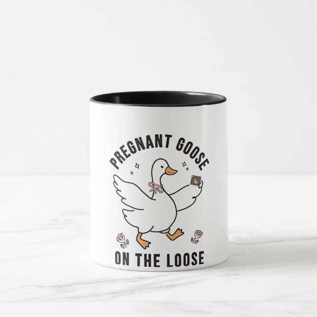 Caneca Ganso Grávida no Pássaro Ganso da Gravidez (Centro)