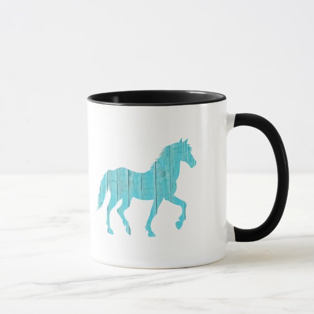 Caneca garanhão de cavalo, silhueta de mustang (Direita)