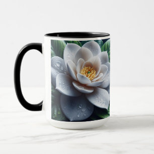 Caneca Gardenia Branca Floral