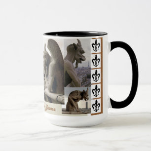 Caneca Gárgulas da catedral de Notre Dame - Gargouilles