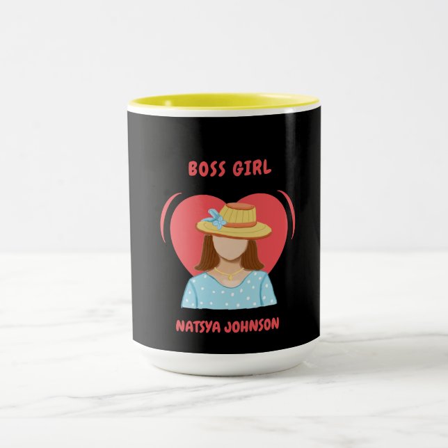 Caneca garota chefe, com um único edital (Centro)