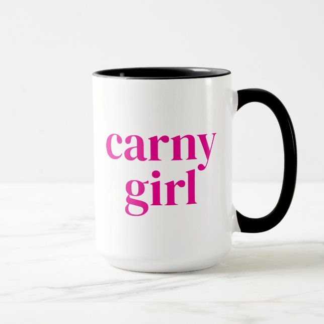 Caneca Garota Clássica do Parque de Diversões Grande (Direita)