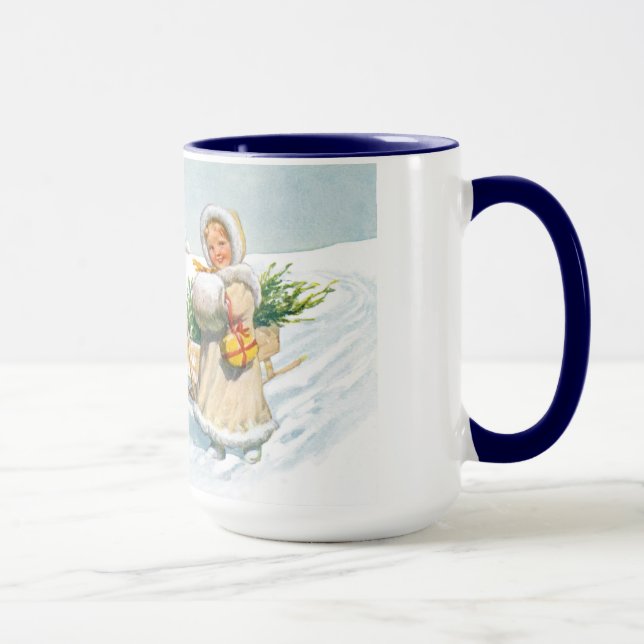Caneca Garota com trenó (Direita)