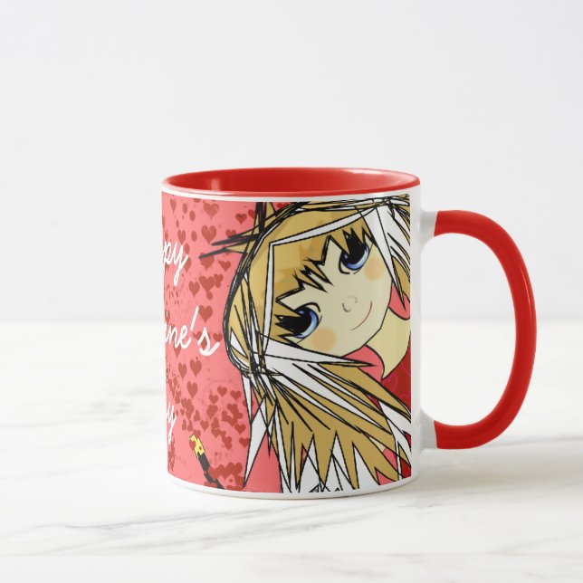 Caneca Garota feliz dia de os namorados-Bonita (Direita)