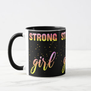 Caneca Garota Forte Estrela Pastel