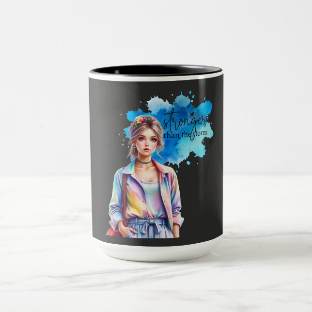 Caneca Garota Inspiradora Gráfica (Centro)
