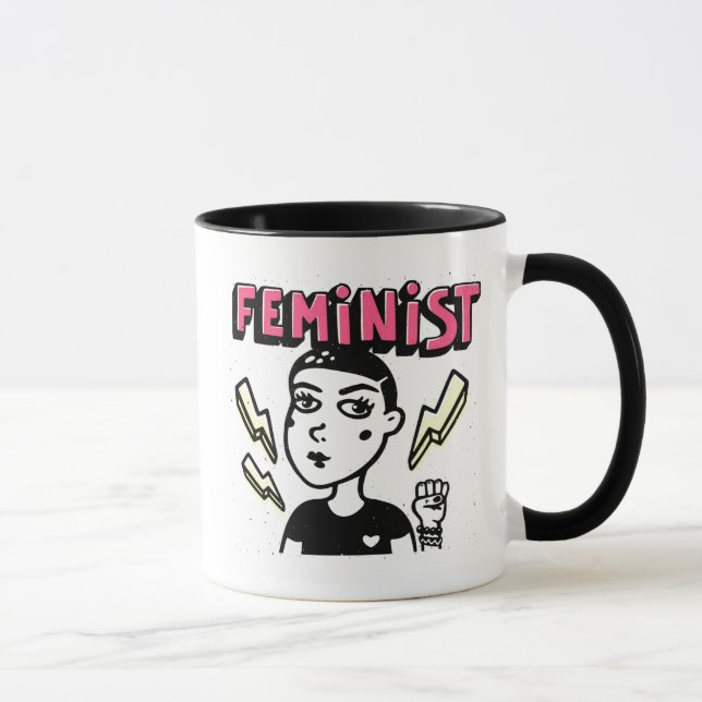 Caneca Garota Pop de Arte Feminista (Direita)